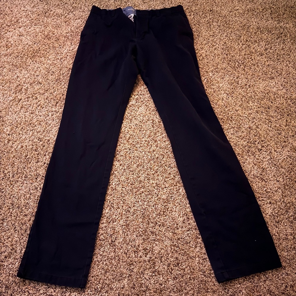 Old Navy Ultimate Slim Built-In Flex Pants Mens 32x36 Navy Blue Chino Trousers